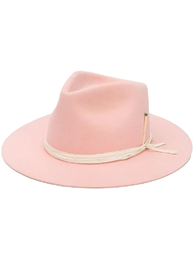 Nick Fouquet Felt Fedora Hat - Pink