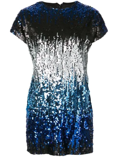 Aidan Mattox Sequinned Cocktail Dress - 黑色 In Black