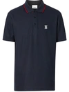 BURBERRY ICON STRIPE PLACKET COTTON PIQUÉ POLO SHIRT