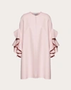 Valentino Ruffled Compact Draped Cape In Pink