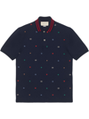 GUCCI POLO WITH SYMBOLS EMBROIDERY
