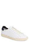 Clae Bradley Sneaker In White Leather Navy Neoprene