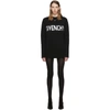 GIVENCHY GIVENCHY BLACK AND WHITE LOGO CREWNECK DRESS