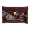 ALEXANDER MCQUEEN ALEXANDER MCQUEEN RED CROC SKULL ENVELOPE CARD HOLDER