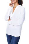 Nydj Linen Tunic In Optic White