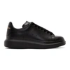 Alexander Mcqueen Black Sneakers With Logo Lettering On The Rear And Oversize Rubber Sole In Leather In Black