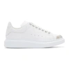 ALEXANDER MCQUEEN White & Silver Toe Cap Oversized Sneakers