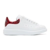 ALEXANDER MCQUEEN WHITE & RED PYTHON OVERSIZED SNEAKERS