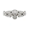 ALEXANDER MCQUEEN ALEXANDER MCQUEEN SILVER TEXTURED SKULL RING