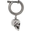 ALEXANDER MCQUEEN ALEXANDER MCQUEEN SILVER SKULL HOOP EARRING