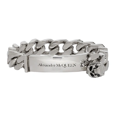 Alexander Mcqueen Skull Charm Chain Link Bracelet - 银色 In Silver