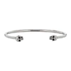 ALEXANDER MCQUEEN ALEXANDER MCQUEEN SILVER THIN TWIN SKULL BRACELET