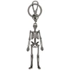 ALEXANDER MCQUEEN GUNMETAL SKELETON KEYCHAIN