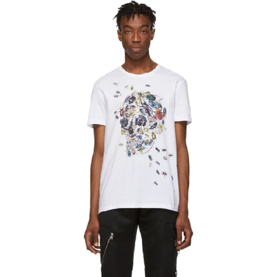 Alexander Mcqueen Insect Skull Print T-shirt - 白色 In White