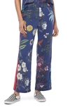 MOTHER THE QUICKIE GREASER FLORAL SIDE STRIPE PANTS,1198-728