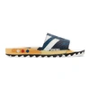 RAF SIMONS RAF SIMONS NAVY ADIDAS ORIGINALS EDITION L.A. ADILETTE SLIDES