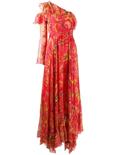 Etro Floral Print Evening Dress - 红色 In Red
