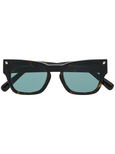 Dsquared2 Rectangle Frame Glasses In Brown