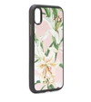 DOLCE & GABBANA FLORAL LEATHER IPHONE XR CASE,P00394203