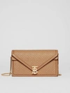 BURBERRY Small Quilted Monogram TB Envelope Clutch