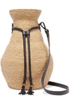 ALBUS LUMEN + Helen Kaminski Figura leather-trimmed raffia shoulder bag