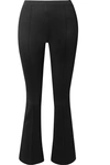 Helmut Lang Cropped Stretch-jersey Flared Pants In Black