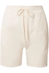 TWENTY MONTREAL PRIDE SATIN-TRIMMED FRENCH COTTON-BLEND TERRY SHORTS