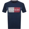 TOMMY HILFIGER LOGO T SHIRT NAVY,119421