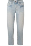 CURRENT ELLIOTT THE HIS CROPPED DISTRESSED BOYFRIEND JEANS