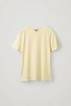 Cos Cotton Jersey T-shirt In Yellow
