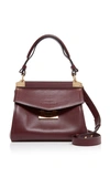 Givenchy Mystic Small Calfskin Top-handle Bag In Bordeaux