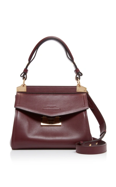 Givenchy Mystic Small Calfskin Top-handle Bag In Bordeaux