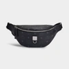 MCM Fursten Visetos Small Belt Bag in Black Coated Canvas