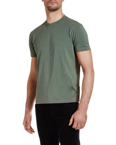 Tom Ford Men's Solid-knit Crewneck T-shirt, Green