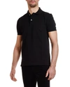 Tom Ford Black Short-sleeves Polo In Cotton Piquet Jersey Man In Black