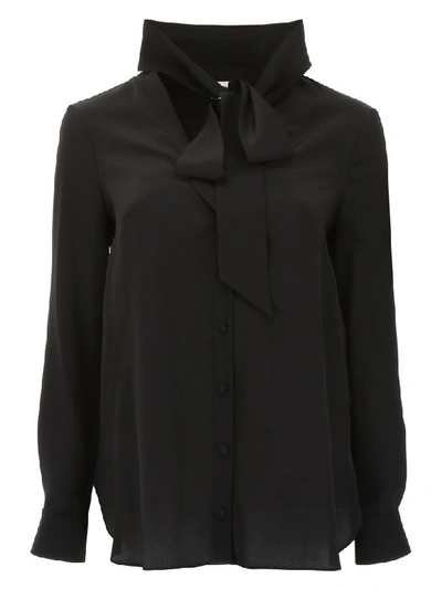 Alexander Mcqueen Silk Shirt In Black