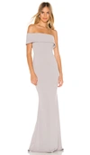 Katie May Titan Gown In Gray. In Dove