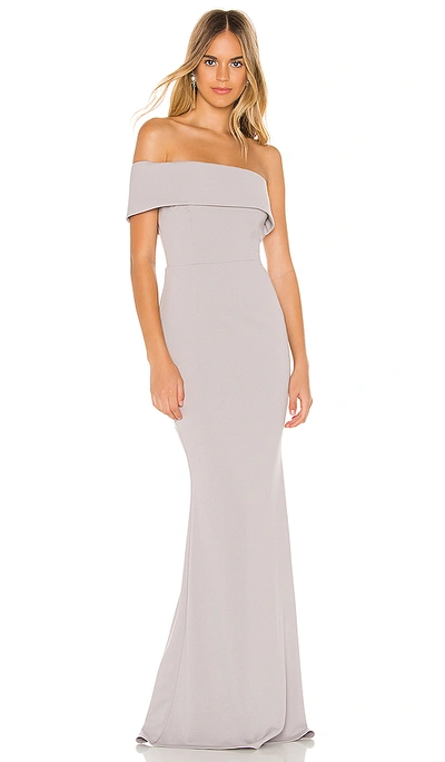 Katie May Titan Gown In Grey. In Dove