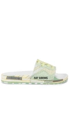 ADIDAS ORIGINALS ADIDAS BY RAF SIMONS PEACH ADILETTE SLIDE IN WHITE.,ADDR-WZ31