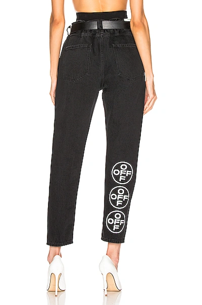 Off-white Exclusive Slim Low Crotch Trousers In Black