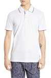 TED BAKER TOFF SLIM FIT PRINT PIQUÉ POLO,MMB-TOFF-TH9M