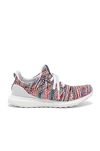 ADIDAS BY MISSONI ADIDAS BY MISSONI ULTRABOOST CLIMA SNEAKER IN WHITE & CYAN & RED,ADMS-UZ3