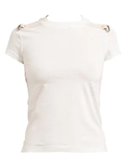 Rick Owens Small Cotton Tee In Milk Natural