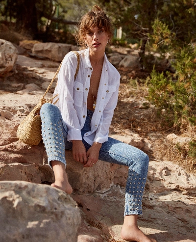 The Kooples Vintage-style Jeans With Rhinestones