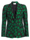 AKRIS PUNTO Leo-Print Wool Jersey Blazer