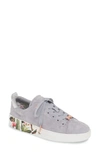 Ted Baker Roully Sneaker In Light Grey Suede