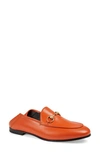Gucci Brixton Collapsible-heel Leather Loafers In Deep Orange
