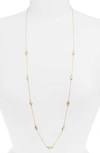 ANNA BECK HOWLITE LONG STATION NECKLACE,4192N-GWH