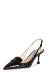 PRADA CROC EMBOSSED SLINGBACK PUMP,1I659L ZO1F 06599