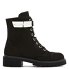 Giuseppe Zanotti Suede Leather Ankle Boots In Black